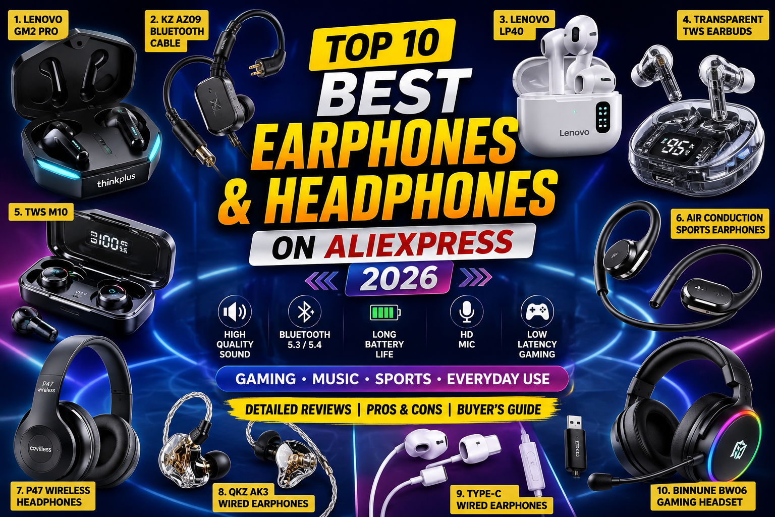 Top 10 Best Earphones & Headphones on AliExpress 2026 chatgpt image jul 28, 2026, 12 58 47 pm
